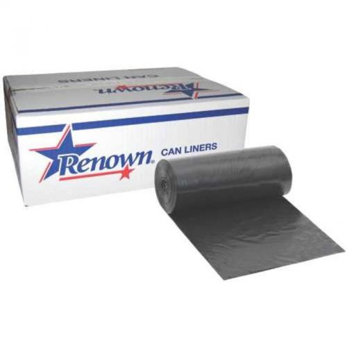 Liner 24X24 10Gl 8Mic Black 50/Roll Renown Janitorial REN11004-CA 741224110044