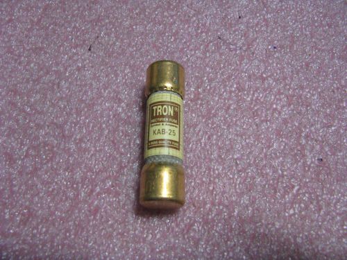 BUSSMANN RECTIFIER FUSE ( TRON ) # KAB-25  NSN: 5920-00-879-2285