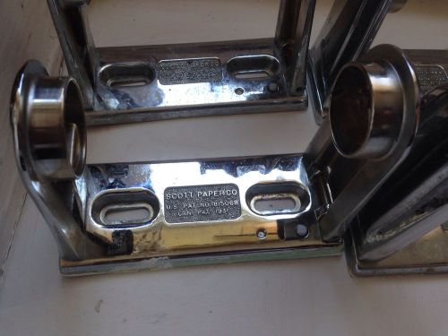 Toilet Paper Dispenser Scott Paper Co c. 1930s Vintage Chrome