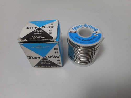 SB861 Harris Stay Brite 8 Silver Bearing Solder 1/8&#034; x 1 lb. pound