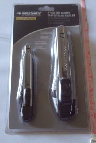 2 PACK HUSKY SELF LOADING SNAP-OFF BLADE KNIFE SET HF257