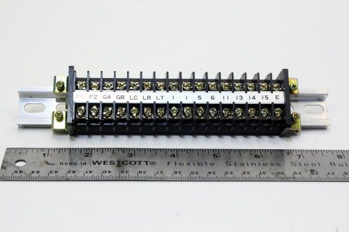 Kimuden Terminal Block Strip 16 Pole TU-15 600V 1.25mm? On Rail