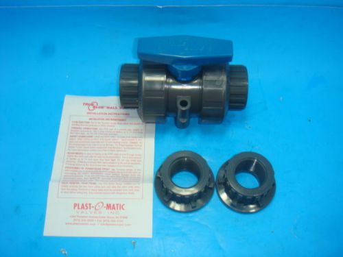 PLAST-O-MATIC &#034;TRUE BLUE&#034; BALL VALVE MBV-125-EPT-PV, MBV125EPT-PV, NEW