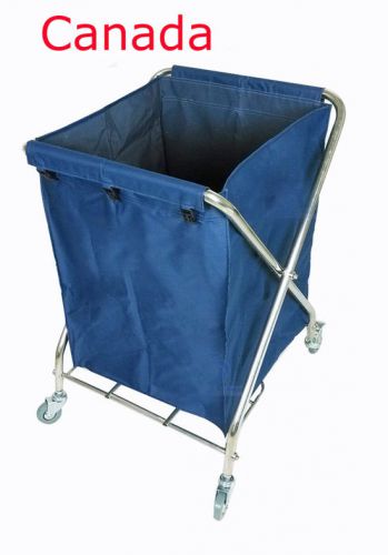 X Shape Stainless Steel Wheeled Industrial Laundry Cart