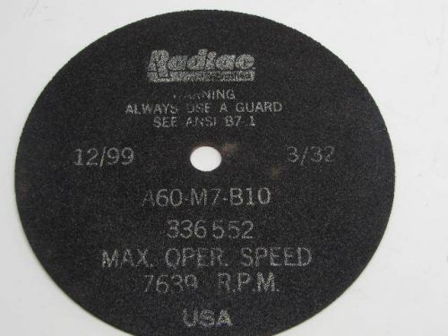 1 RADIAC Grinding Wheel 6&#034;X3/32&#034;X1/2&#034;-NEW A60-M7-B10 RAMELSON