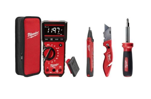 Electricians Combo Kit Multimeter Voltage Detector Utility Knife Screwdriver New