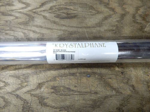 ONE NEW ROLL 30&#034; X 100&#039; SILVER METALLIZED &#034;KRYTALPHANE&#034;