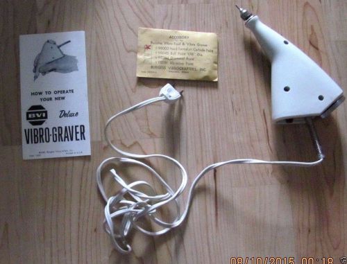 VINTAGE BURGESS  VIBRO-GRAVER MODEL V-73 ELECTRIC ENGRAVER TOOL, Carbide Point.