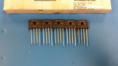 (5PCS) PBU603 Diode Rectifier Bridge Single 200V 6A 4-Pin PBU