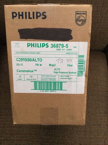 NIB 12x PHILIPS C250S50/ALTO 250 W LAMP CLEAR CERAMALUX HPS LIGHT BULB