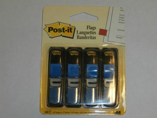 LOT OF 9 PKS 683-4BE POST-IT BLUE FLAGS 140 PER PACK