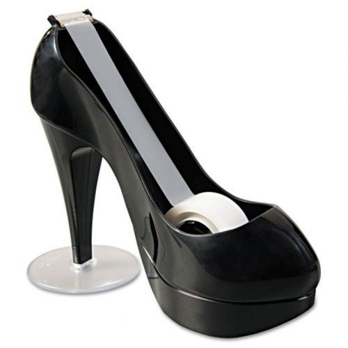 NEW Scotch Magic Tape Dispenser Black Stiletto Shoe with Clear Magic Tape