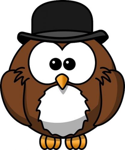30 Custom Gentleman Owl Personalized Address Labels