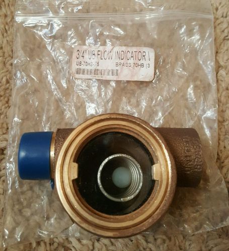 3/4&#034; BRASS FLOW INDICATOR 70HB SIGHT GLASS  W/ ACTIVITY BALL SIGNAL UB-70HB-.75