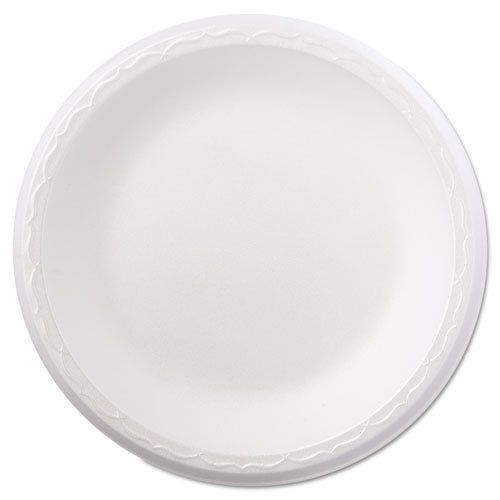 Foam Dinnerware, Plate, 8 7/8 dia, White, 125/Pack, 4 Packs/Carton
