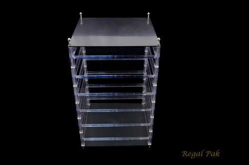 Acrylic Rotating Earring Display (96 Cards) 10 &#034;X 10 &#034;X 17&#034;H