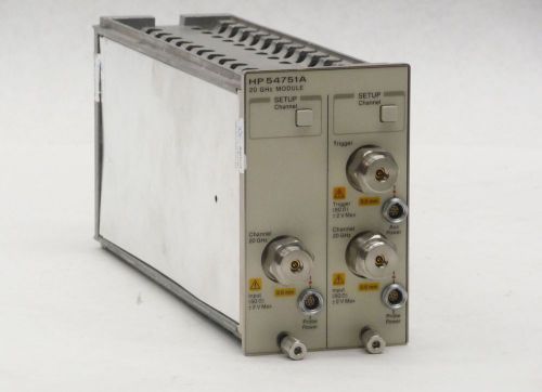 HP 54751A 20GHz DUAL CHANNEL ELECTRICAL MODULE DIGITIZING OSCILLOSCOPE PLUG-IN