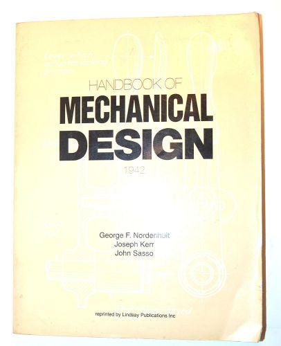 Handbook of mechanical design book manual nordenholt et al 1995 4  engineering for sale