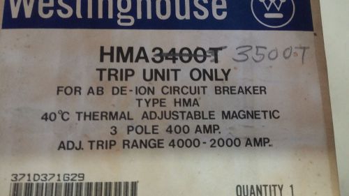 WESTINGHOUSE HMA3500T NIB 371D372G22 500A TRIP UNIT SEE PICS #A23