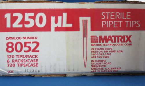 6 rack/ 96 matrix 1250 ul pipette pipet tips 8052 for sale