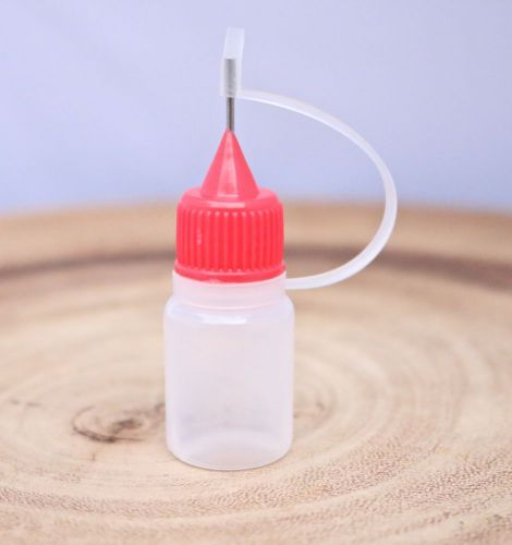 10 SOFT PLASTIC 5ml NEEDLE TIP BOTTLES VAPE E JUICE LIQUID VAPORIZER (red)