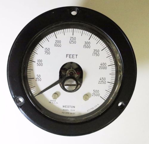 Weston Model 1539 Depth Feet Panel Meter, T016