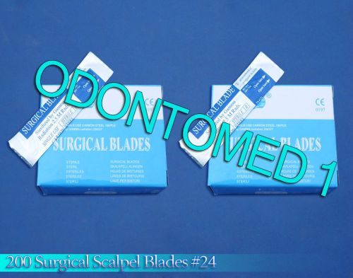 2 Boxes Of 100 Scalpel Blades #24 Surgical Dental ENT Instruments