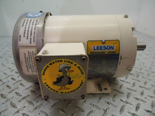 Leeson 120585.00 electric motor 60/50 hz 1hp 1740/1440rpm 208-230/460v 3ph for sale