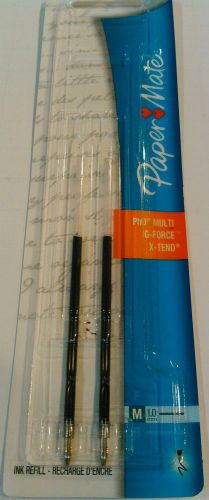 New Papermate PhD Multi G-Force X-Tend Refill Ballpoint Pens Medium Black 2/Pack