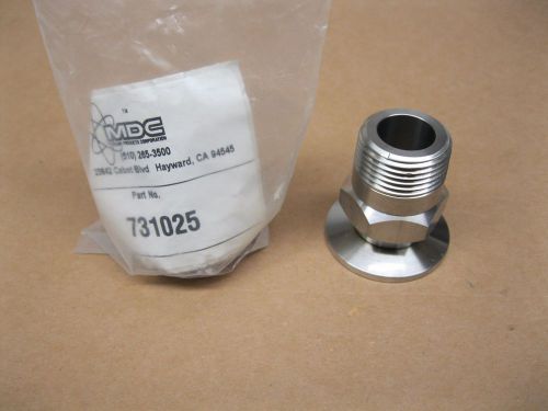 New mdc 731025 stainless steel, vacuum adapter, nw25 x .75&#034; mpt for sale