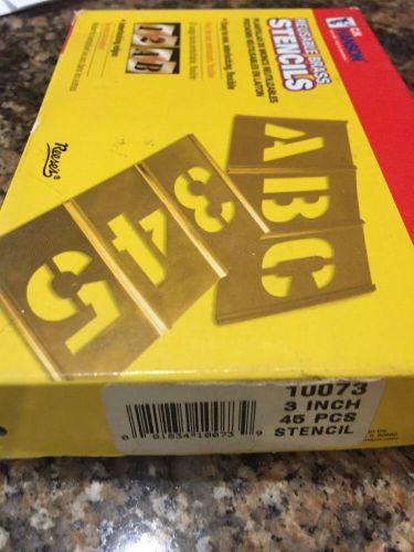 CH HANSON 10073 Interlocking Stencils,Numb &amp; Letters,Brass 3&#034;