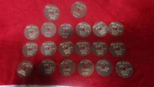 CUT OFF WHEELS:  BAY STATE     2  &#034; x 1/16 &#034;   20 disks  RANDOM SERIAL NUMBERS