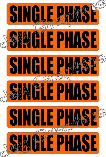 Single phase volt voltage &amp; conduit markers | stickers | labels electrical 6x for sale