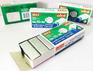 4 Pcs OF MAX OFFICE SCHOOL SUPPLIES NO.10-1M MINI 1000 STAPLES PER BOX STAPLES