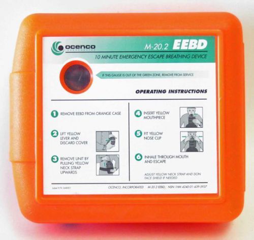 NEW OCENCO M-20.2 EEBD 10 MINUTE EMERGENCY ESCAPE BREATHING DEVICE