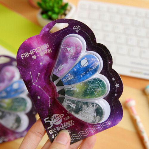 4Pcs/Set Star Sky Decorative Correction Tape Stationery School Office Supplies