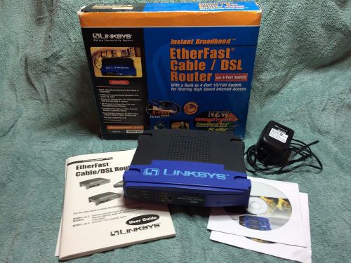 LINKSYS Etherfast Cable/DSL 4-Port Router 10/100 Mbps - M/N: BEFSR41