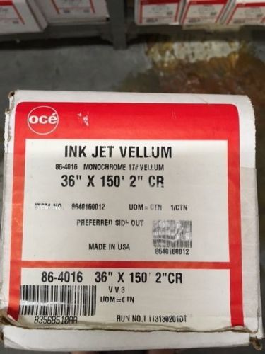 OCE Ink Jet Vellum 17#   36&#034; x 150&#039; 2&#034; core- 86-4016