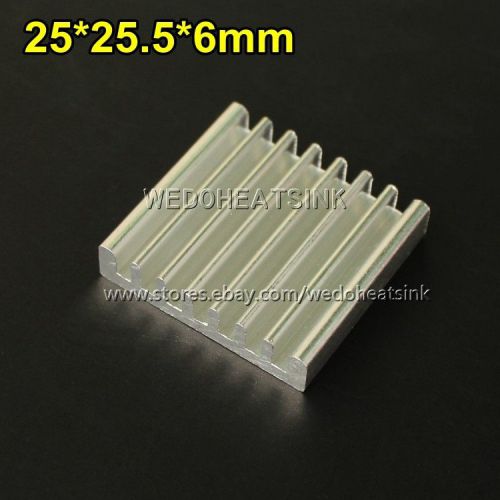 8pcs New 25x25.5x6mm Ram Aluminium Heatsink Radiator Cooler for CPU VGA