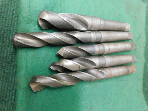 5 hss drills #3 morse taper shank for sale