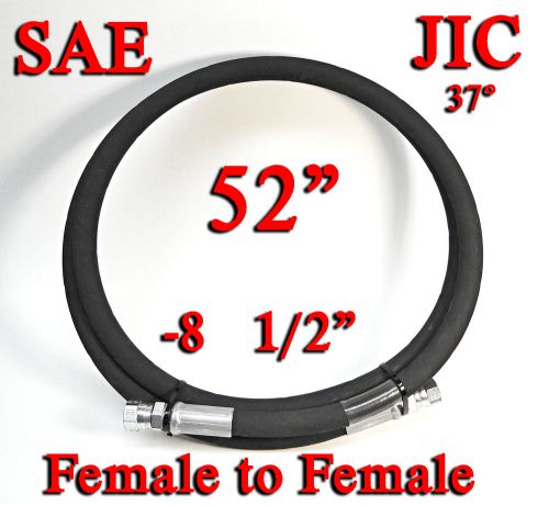 1-EZ-Flex 52&#034; Parker 1/2&#034; -8 Female JIC Straight 37-deg Hydraulic Hose 3000 PSI