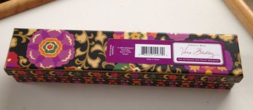 Vera Bradley Pencil Set Box &amp; Sharpener Suzani Rare #11270