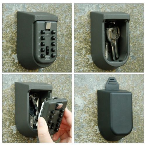 New Security Wall Mount Outdoor Combination Key Safe Storage Box Lock Car Door