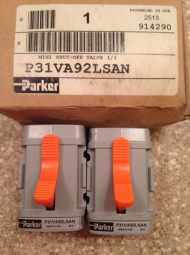 Lot of 2 NEW Parker Safety Lock Out Valve P31VA92LSAN shut off