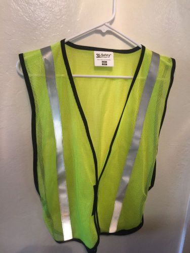 3A Safety Lime Reflective Safety  Vest Stripes Fluorescent Size: S