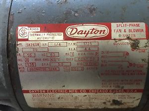 Dayton 5K260B 1/4HP 1,725RPM 115Volts Split Phase Fan &amp; Blower Motor NO RESERVE