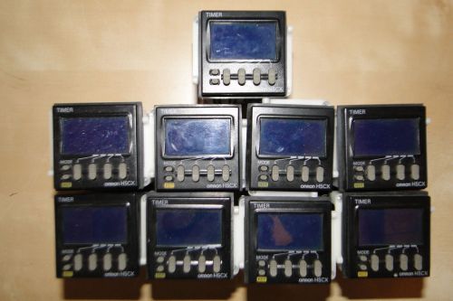 OMRON H5CX (H5CX-A-N) Timer - barely used - 9 PC&#039;s + Y92F-30: Flush Mounting Ada