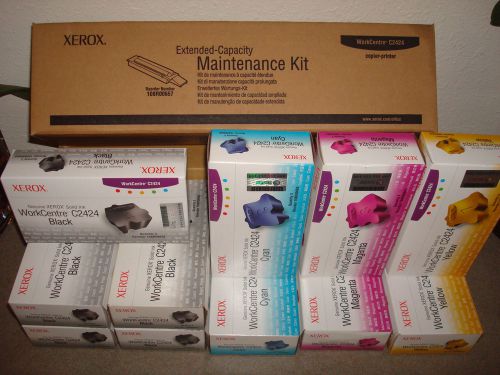 108r00657 xerox workcentre c2424 solid ink &amp; maintenance kit. new oem lot of 12 for sale