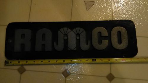 Metal Sign, Casting, &#034;RAMCO&#034; Garage, Man Cave, Vintage machinery