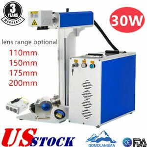 US 30W Split Fiber Laser Marking Machine Laser Engraving Machine + Rotary Axis